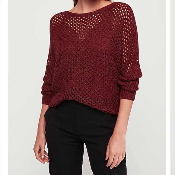 Express Open Stitch Dolman Sweater 